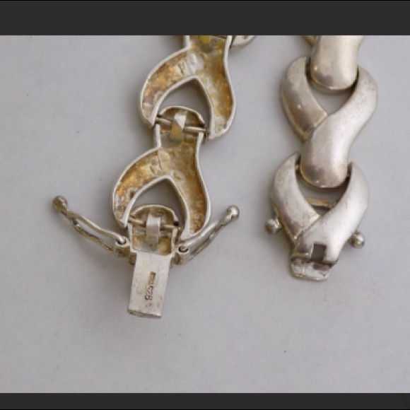 Wide Sterling Silver Y-Link Tennis Bracelet - Picture 6 of 7